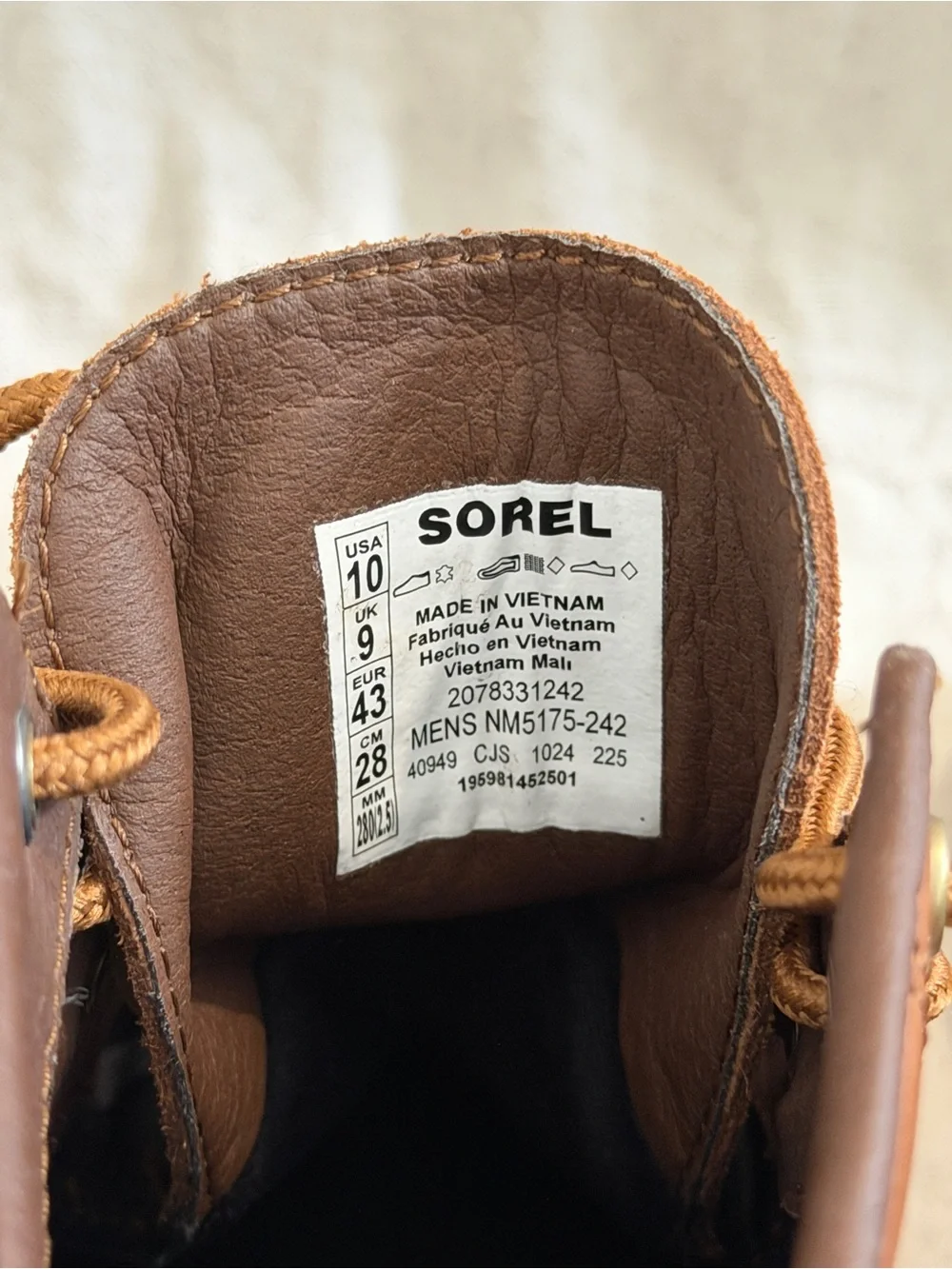 Sorel Slabtown ‘62 Moc Waterproof Leather Boots Men’s Size 10 Velvet Tan NEW